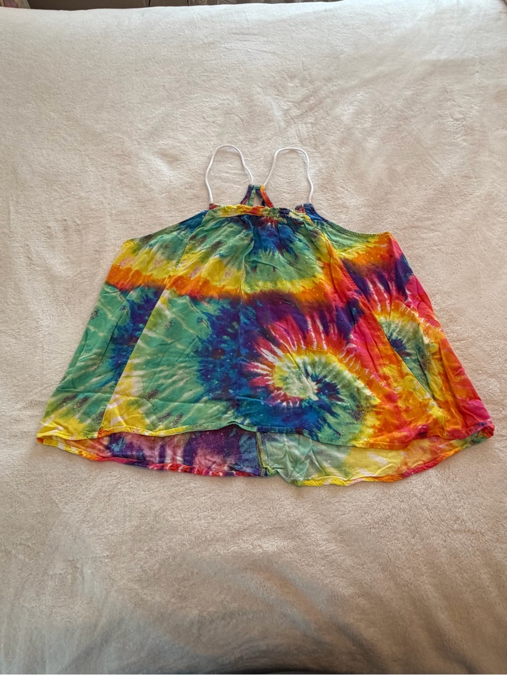 Tie-Dye Spaghetti Strap Tank Top - Multicolor